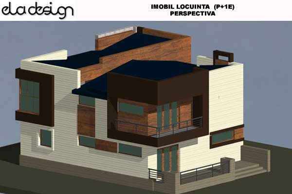 Proiect Arhitectura locuinte individuale Locuinta parter cu etaj perspectiva 