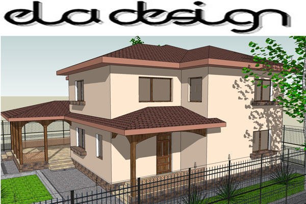 locuinte individuale Locuinta individuala parter si etaj cu terasa acoperita perspectiva 